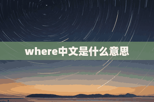 where中文是什么意思(lmnewhere中文是什么意思)